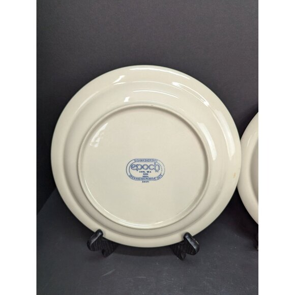 Epoch Cool Sea 5001 Korea 34471 Replacement 10 1/2 Inch Dinner Plate Lot of 2 - Picture 7 of 8